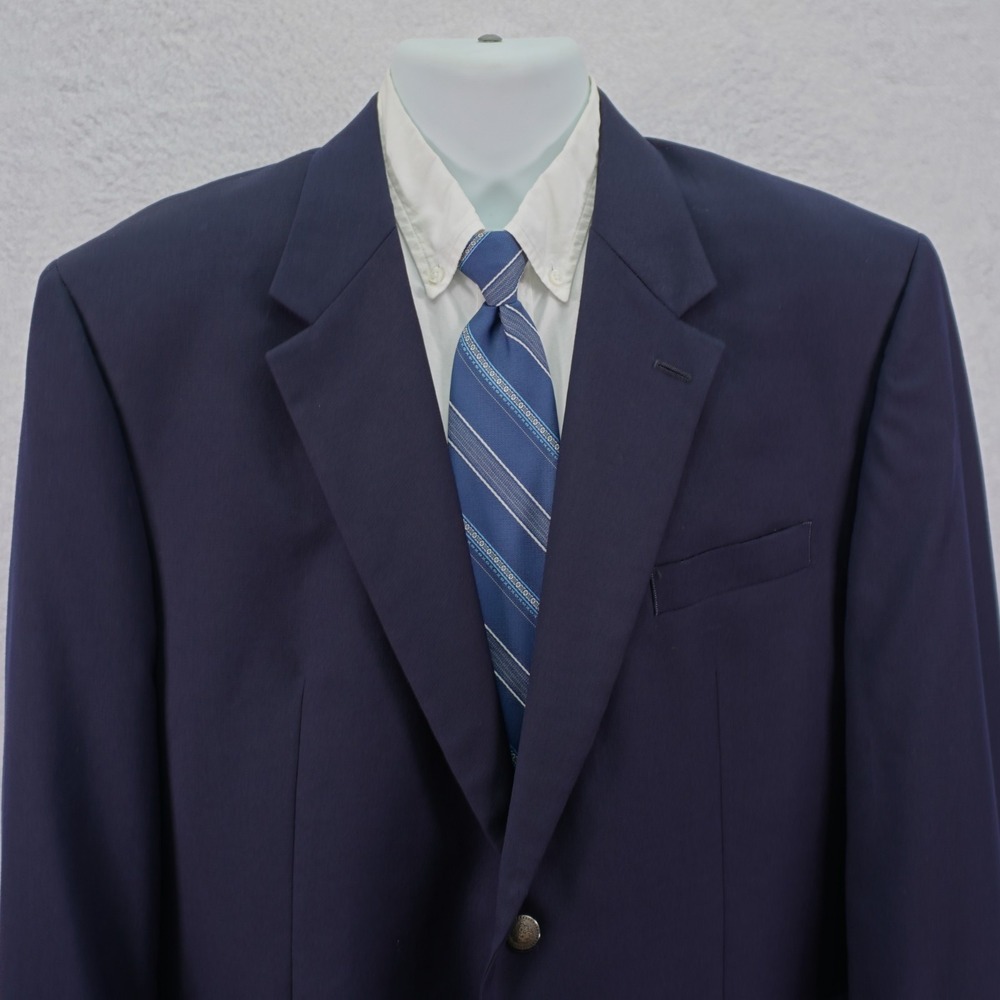 Michael Kors Wool Silver Button Blazer Blue 44R / Slim Fit‎ 46R Is Tagged 46R